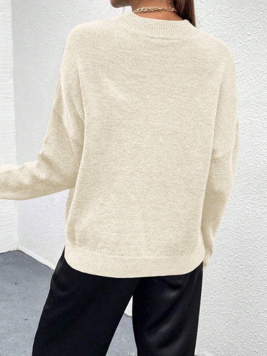 Women's Solid Color Pullover Sweater