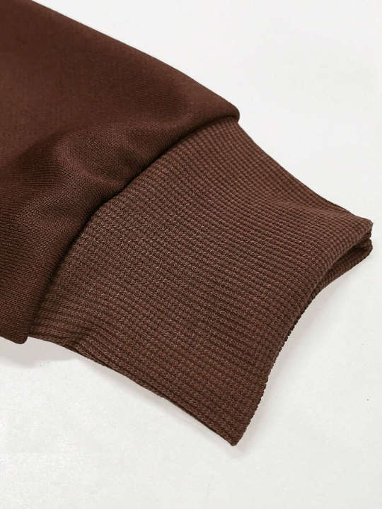 Manfinity Hypemode Men's Half-Zip Sweatshirt With Letter Print