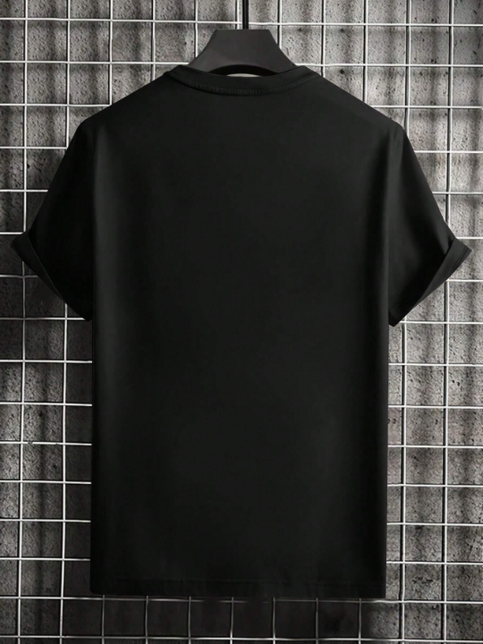 Men's Casual Round Neck Solid Color T-Shirt For Daily Commute