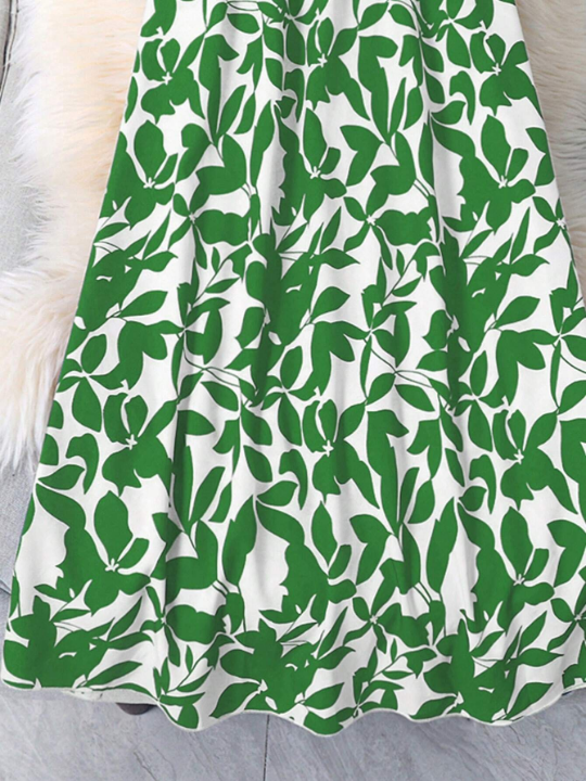 Women's Botanical Print Midi Skirt