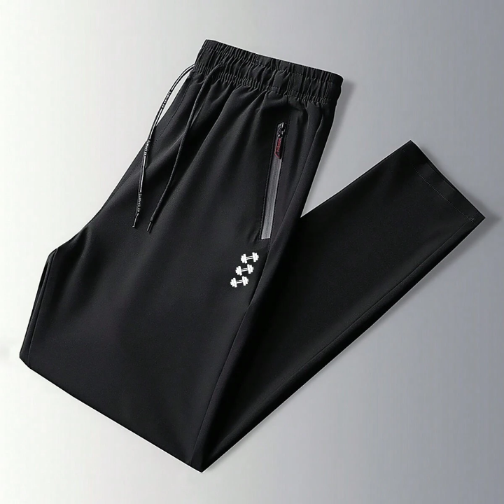 Men's Summer Loose Fit Quick Dry Sports Pants Made Of Ice Silk Material