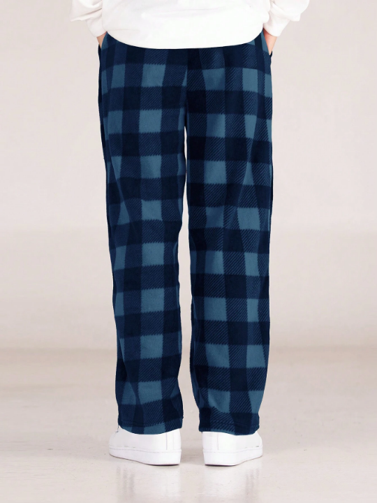 Manfinity Hypemode Men's Gingham Pattern Slant Pocket Trousers