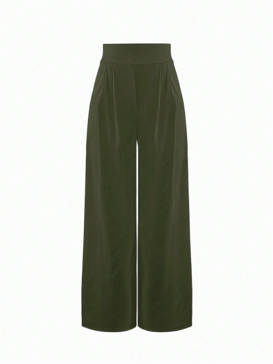 Women's Fashionable Personality Wide-Leg Pants Casual Trousers