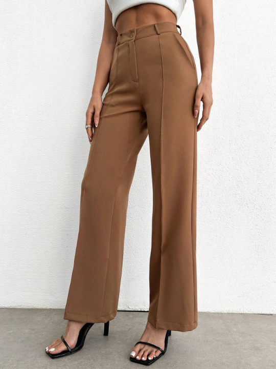 Women's Solid Color Straight Leg Pants