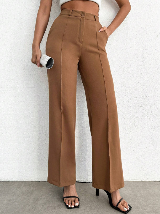 Women's Solid Color Straight Leg Pants