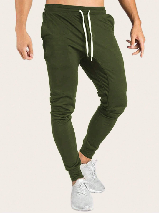 Manfinity Sporsity Men's Pieced Jogger Pants With Weave Tape Detail