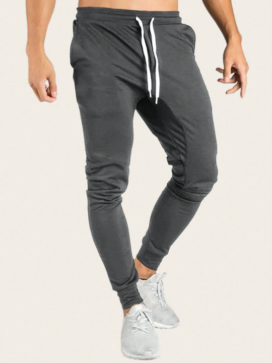 Manfinity Sporsity Men's Casual Sweatpants With Spliced Weaved Tapes