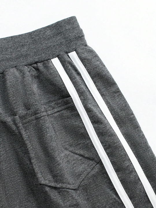 Manfinity Sporsity Men's Casual Sweatpants With Spliced Weaved Tapes