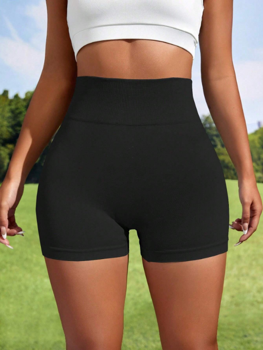 Yoga Basic 2pcs Seamless Scrunch Butt Sports Shorts Workout Spandex Shorts