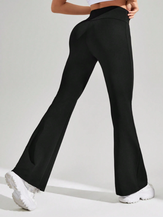 Daily&Casual Ladies' Solid Color Flared Sports Pants