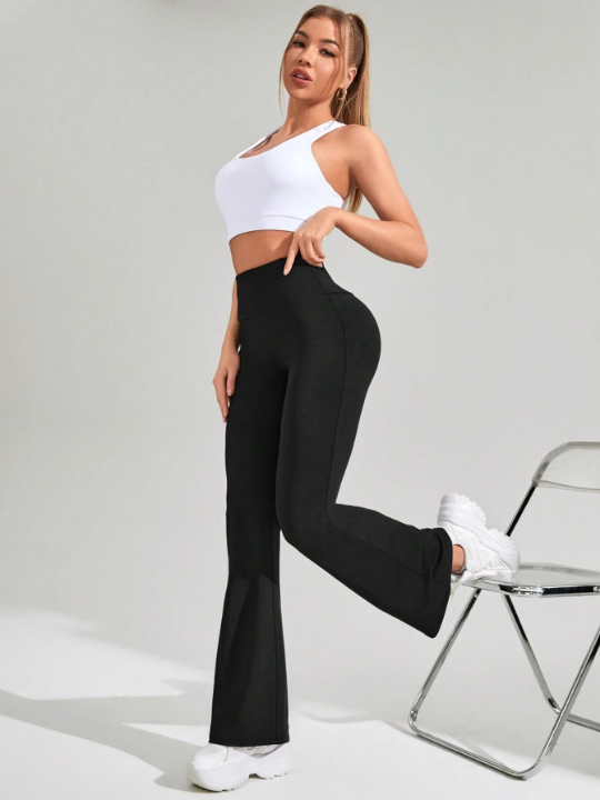 Daily&Casual Ladies' Solid Color Flared Sports Pants