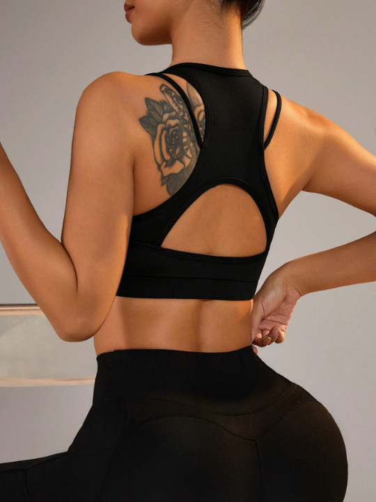 Backless Elastic Sports Bra