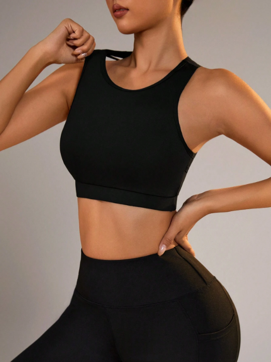 Backless Elastic Sports Bra