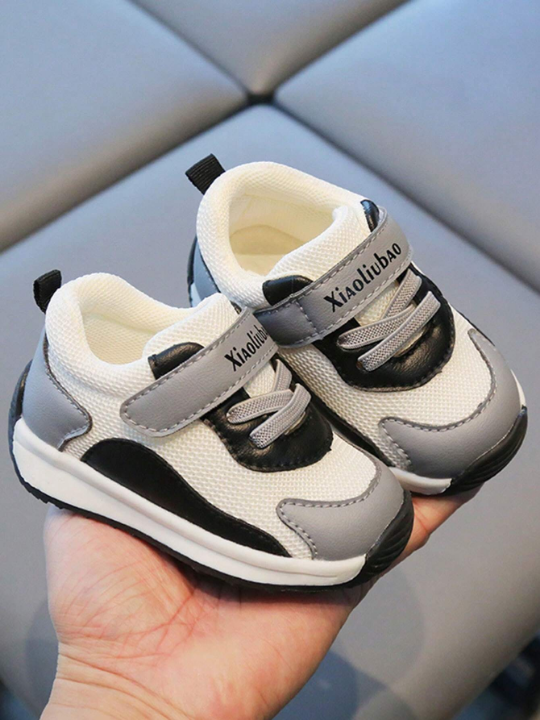 Spring And Autumn Style Anti-Slip Soft Sole Running Shoes For Babies And Toddlers, Ages 1-3, Breathable Mesh And Sponge Design, Unisex