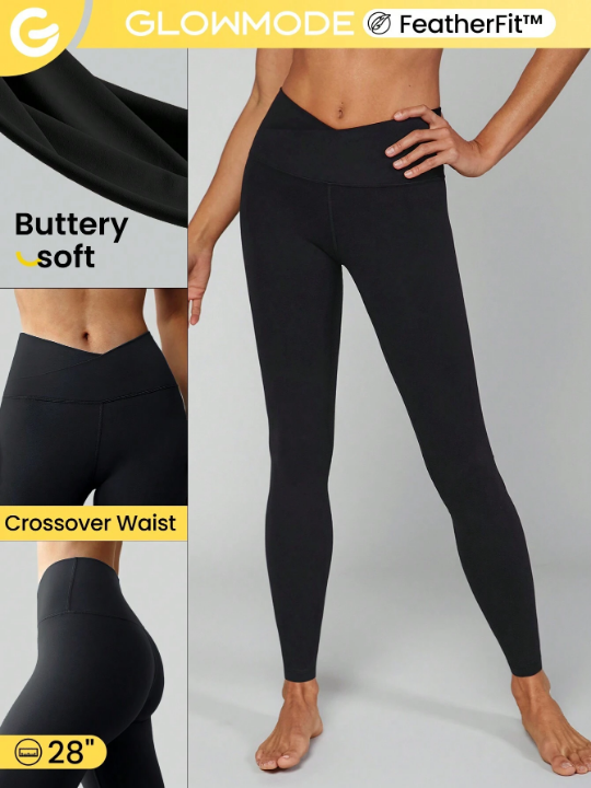 GLOWMODE 28" FeatherFit Crossover Leggings