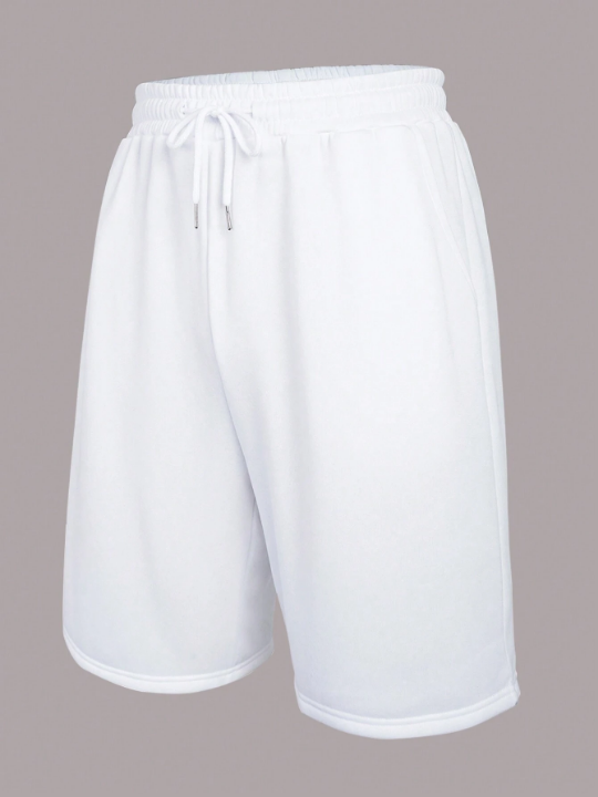 Men's Drawstring Elastic Waist Slanted Pocket Shorts