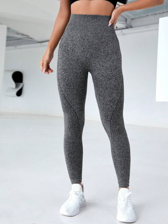 Yoga Basic Solid Tummy Control Sports Leggings