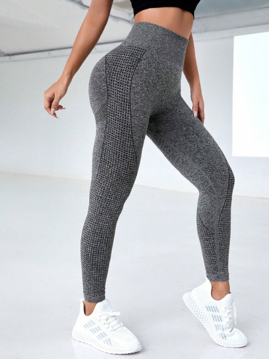 Yoga Basic Solid Tummy Control Sports Leggings