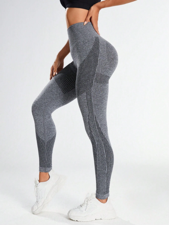 Yoga Basic Women's Striped Sports Leggings