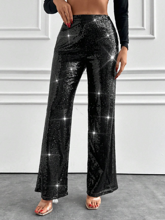 Women's Sparkling Straight Leg Pants