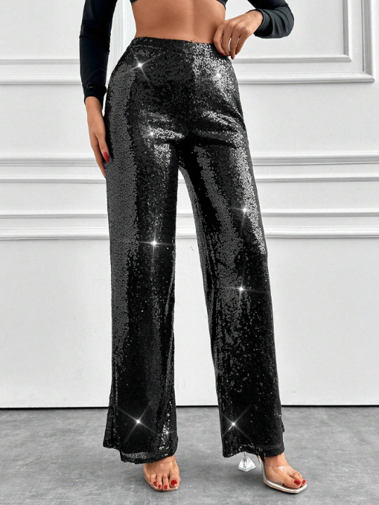 Women's Sparkling Straight Leg Pants