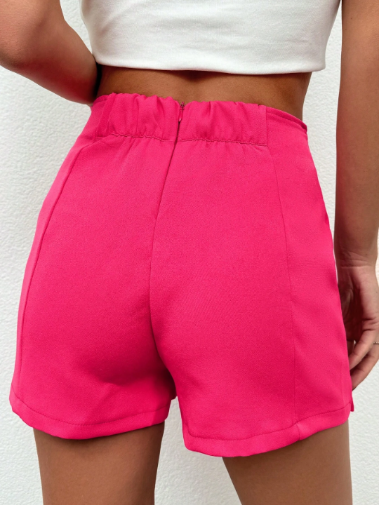 Women's Solid Color Skort With Double Slit Detail