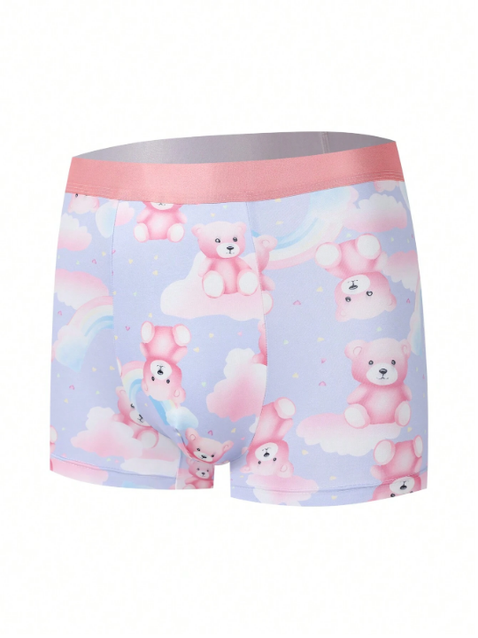 Men's Cartoon Bear Pattern Boxer Briefs