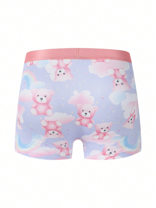 Men's Cartoon Bear Pattern Boxer Briefs