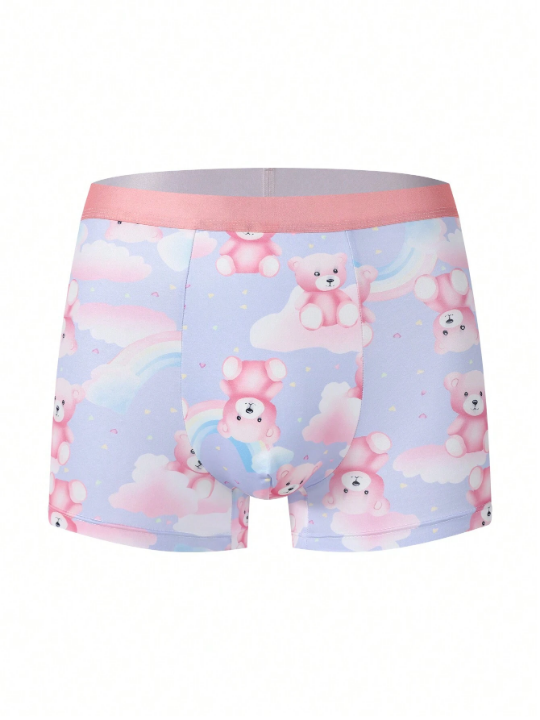 Men's Cartoon Bear Pattern Boxer Briefs