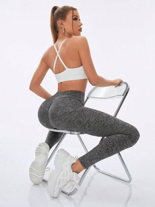 Peach Hip Sports Leggings