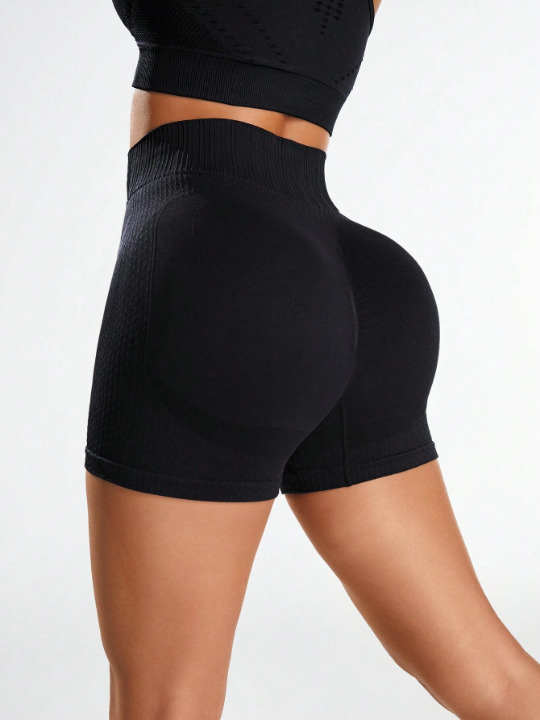 Yoga Basic Seamless High Stretch Sports & Fitness Shorts Black Shorts