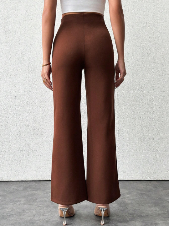 Women's Solid Color Straight-Leg Pants