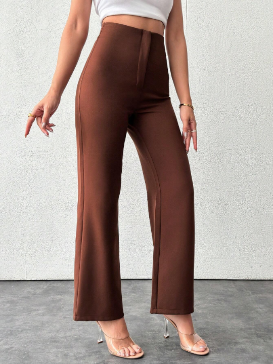 Women's Solid Color Straight-Leg Pants