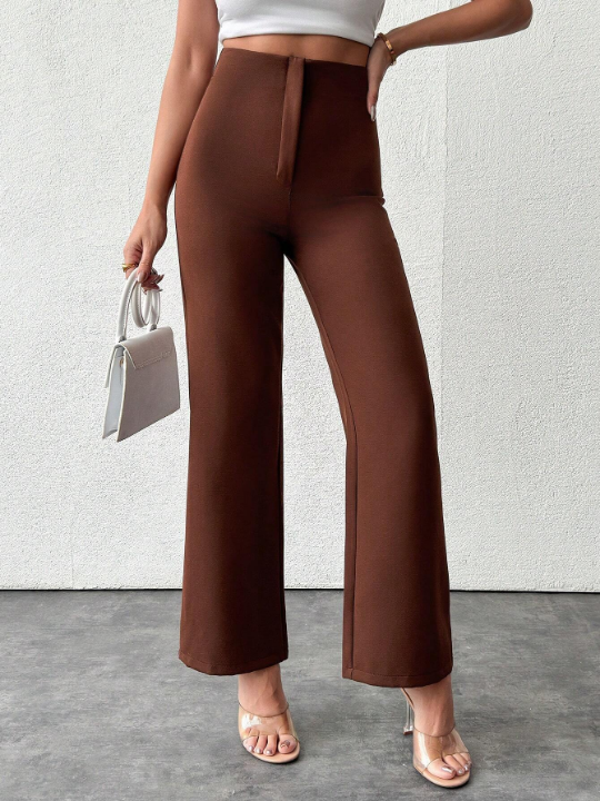 Women's Solid Color Straight-Leg Pants