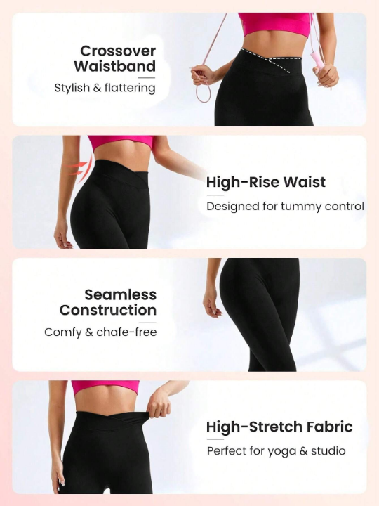 Seamless Flare Leg Sport Pants With V-Shaped Waistline