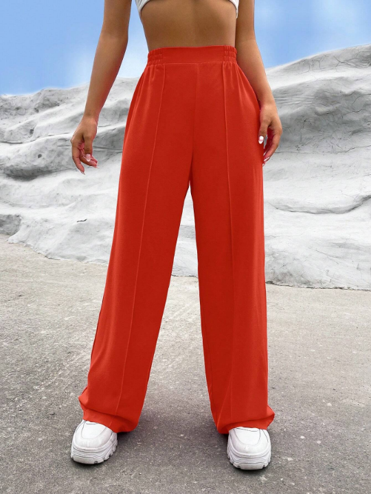 EZwear Women's Solid Color Tapered Trousers