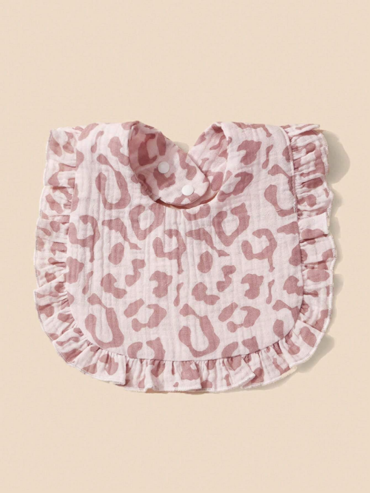 2pcs Baby Bibs With Ruffle Trim