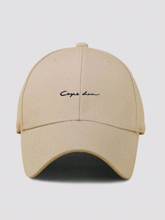 1pc Men's Simple Casual Adjustable Baseball Cap With Letter Print, Suitable For Daily Wear