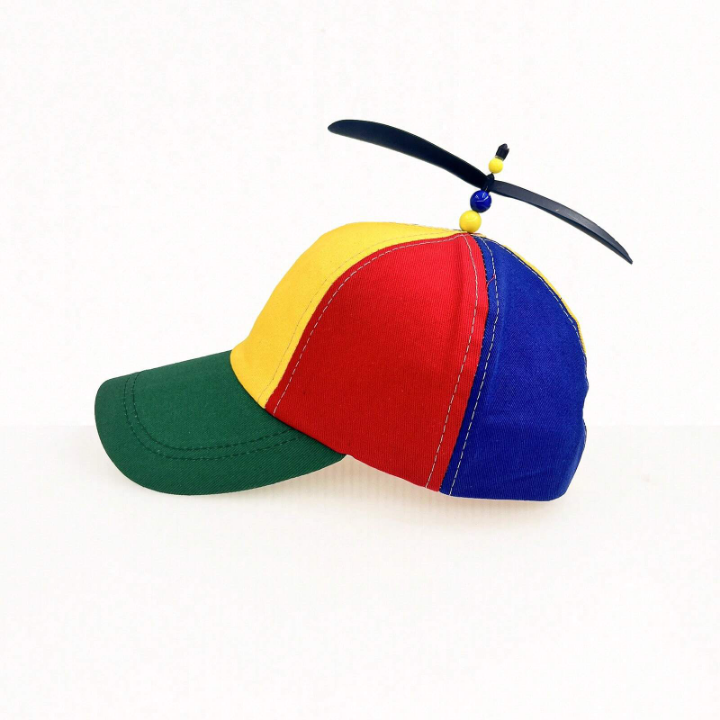 1pc Classic Cute Spiral Propeller Patchwork Baseball Cap For Men And Women, Suitable For Parties, Dates, Travel, Sports, Etc.