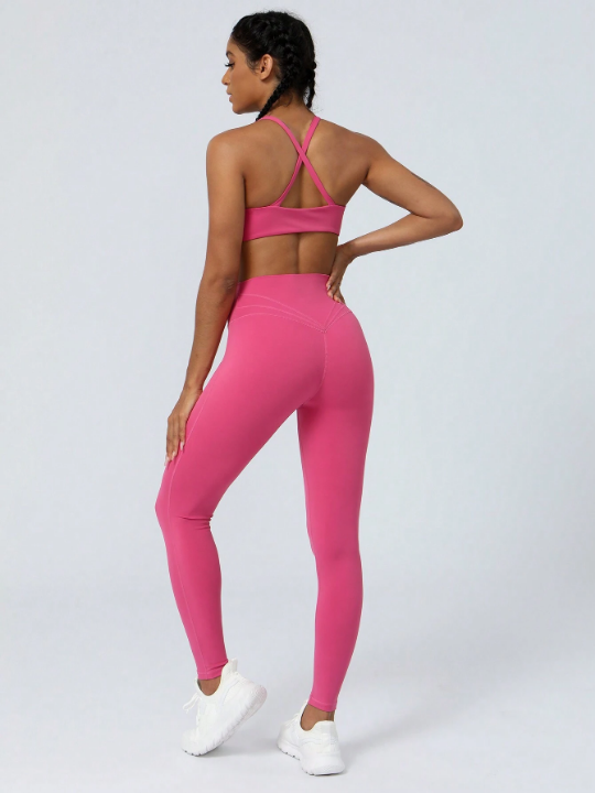 Seamless Yoga Fitness Athletic Butt Lifting Workout Leggings