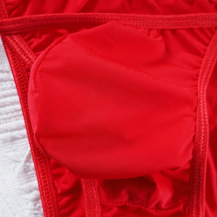 Men's Transparent Low-Rise Ice Silk Stretchy Ultra-Thin Triangle Underwear With Pouch Design