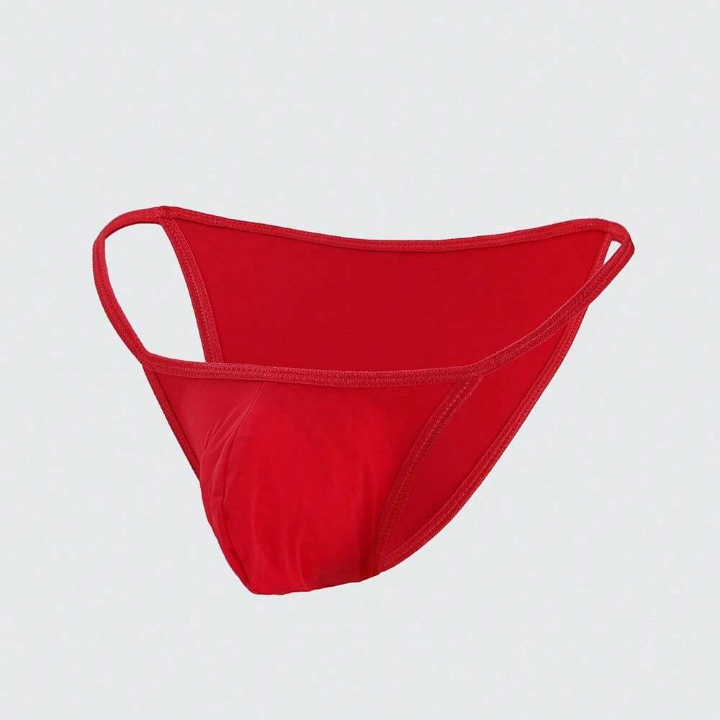 Men's Transparent Low-Rise Ice Silk Stretchy Ultra-Thin Triangle Underwear With Pouch Design