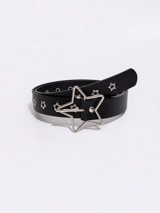 1pc Women's Fashionable Punk Style Star Cutout Waist Belt For Music Festival Punk Series