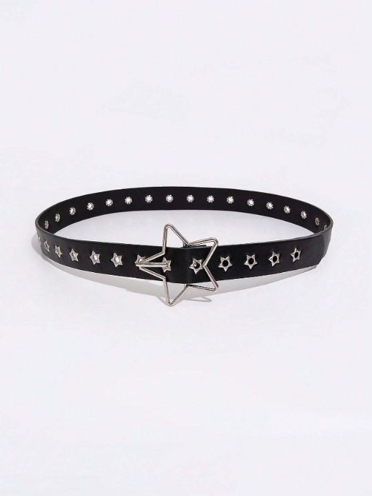 1pc Women's Fashionable Punk Style Star Cutout Waist Belt For Music Festival Punk Series