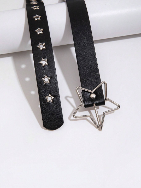 1pc Women's Fashionable Punk Style Star Cutout Waist Belt For Music Festival Punk Series