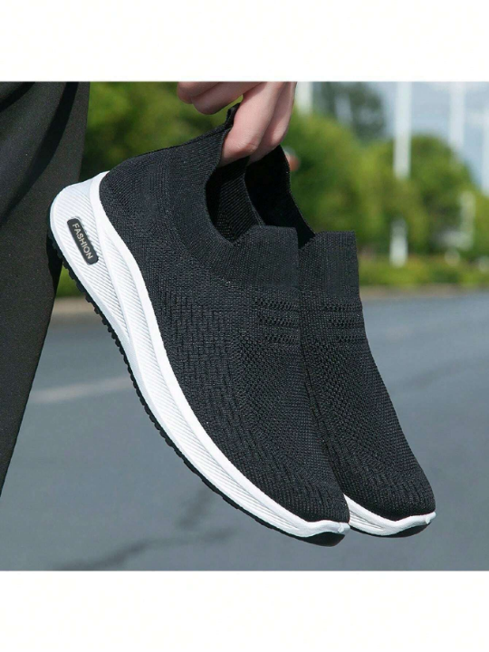 Men's Slip On Walking Shoes Lightweight Casual Running Sneakers Athletic Casual Gym Knit Sock Sneakers