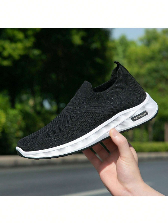 Men's Slip On Walking Shoes Lightweight Casual Running Sneakers Athletic Casual Gym Knit Sock Sneakers