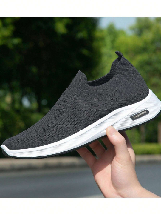 Men's Slip On Walking Shoes Lightweight Casual Running Sneakers Athletic Casual Gym Knit Sock Sneakers