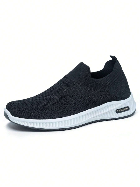 Men's Slip On Walking Shoes Lightweight Casual Running Sneakers Athletic Casual Gym Knit Sock Sneakers