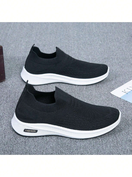 Men's Slip On Walking Shoes Lightweight Casual Running Sneakers Athletic Casual Gym Knit Sock Sneakers